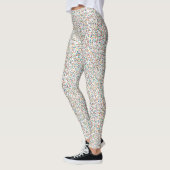 Der ganze Regenbogen farbenfrohe, gesprenkelte Pun Leggings (Links)