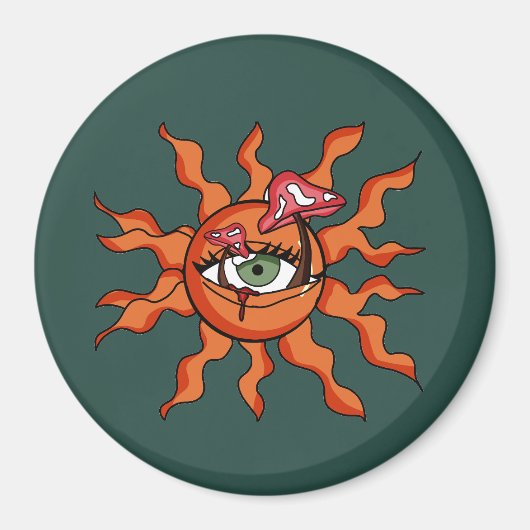 Der ganze sonnendurchflutete Pilzsaal Magnet (Vorne)