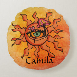 Der ganze sonnendurchflutete Pilzsaal Rundes Kissen