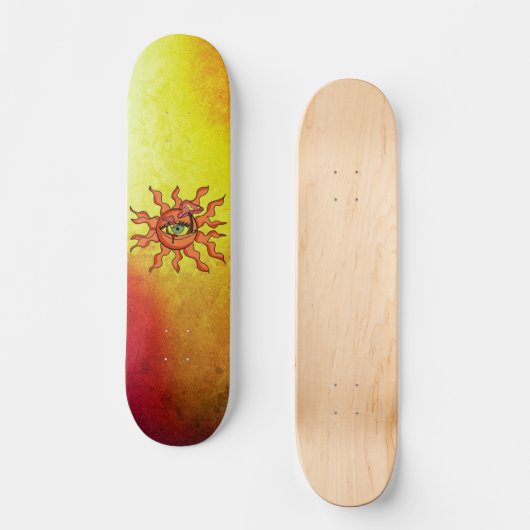 Der ganze sonnendurchflutete Pilzsaal Skateboard (Vorderseite)