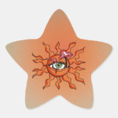 Der ganze sonnendurchflutete Pilzsaal Stern-Aufkleber (Vorderseite)