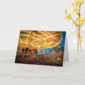 Der ganze Spaß der Messe Karussell-Grüße-Karte Karte (Gelbe Blume)