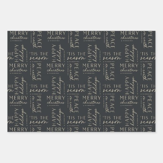 Der ganze Urlaub wünscht eine Personalisierte Koor Geschenkpapier Set (Vorderseite)