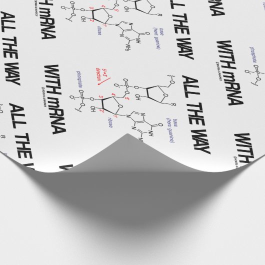 Der ganze Weg mit mRNA Messenger RNA molekulare Bi Geschenkpapier (Ecke)