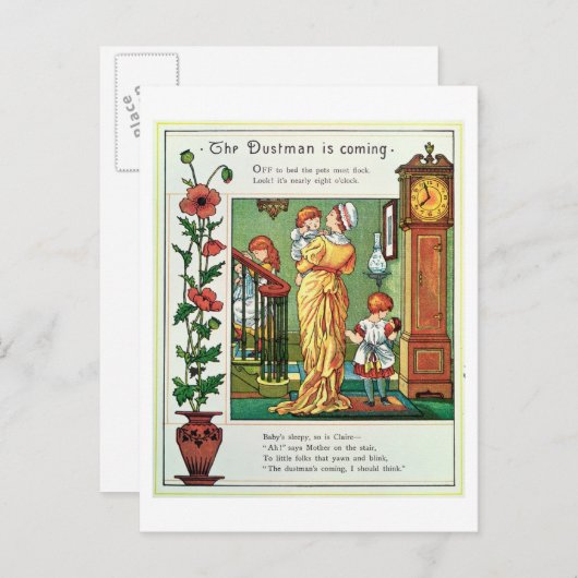 Der Garbage-Mann kommt (Kinderzimmer-Rhyme-Abbildu Postkarte (Vorne/Hinten)