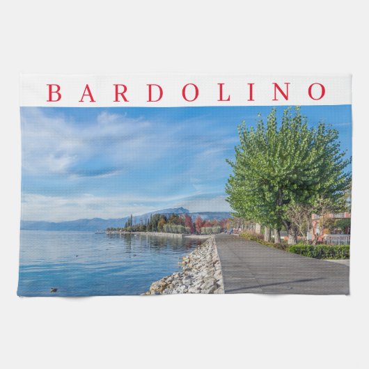 Der Gardasee Bardolino Teetuch Geschirrtuch (Horizontal)