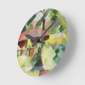 Der Garten, 1914 (w/c auf Papier) Runde Wanduhr (Winkel)