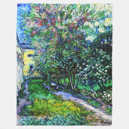 Der Garten am Asyl in Saint-Rémy, Van Gogh Fleecedecke (Vorderseite)
