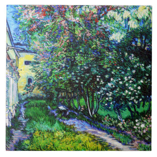 Der Garten am Asyl in Saint-Rémy, Van Gogh Fliese