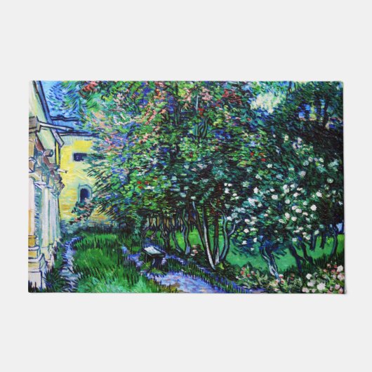 Der Garten am Asyl in Saint-Rémy, Van Gogh Fußmatte (Vorderseite)