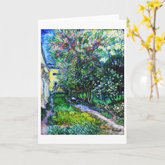 Der Garten am Asyl in Saint-Rémy, Van Gogh Karte (Gelbe Blume)