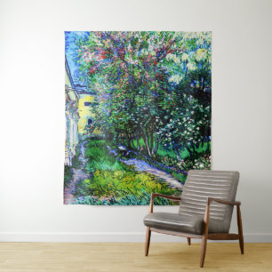 Der Garten am Asyl in Saint-Rémy, Van Gogh Wandteppich