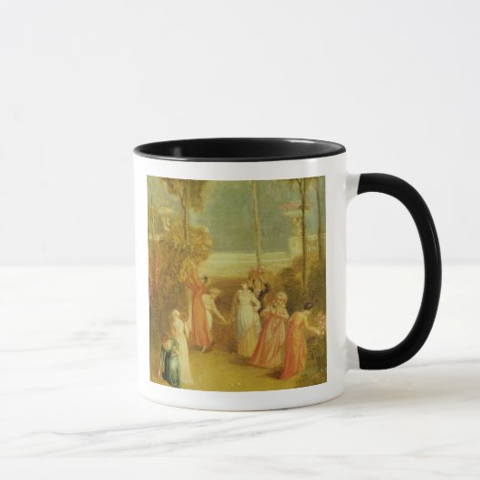 Der Garten, c.1820 (Öl auf Platte) Tasse (Rechts)