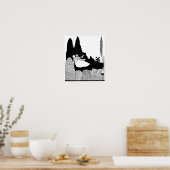 Der Garten - das Bild des Jahrgangs Poster (Küche)