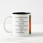 Der Garten der Freundschaft Zweifarbige Tasse (Links)