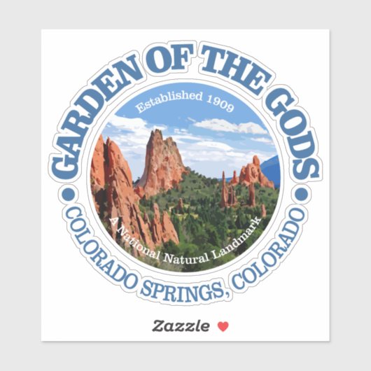 Der Garten der Götter Aufkleber (Blatt)