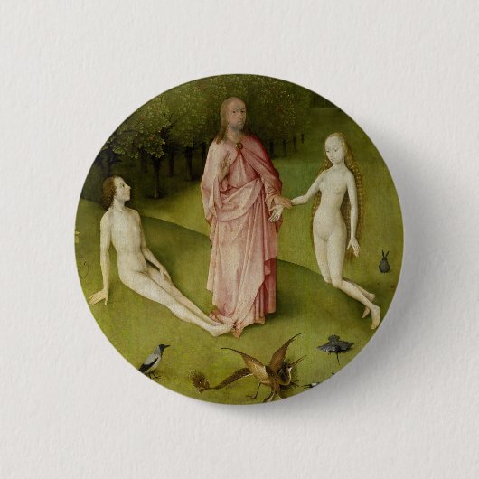 Der Garten der irdischen Freuden, 15. Jahrhundert Button (Vorderseite)