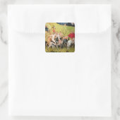 Der Garten der Irdischen Freuden: Allegorie Quadratischer Aufkleber (Tasche)