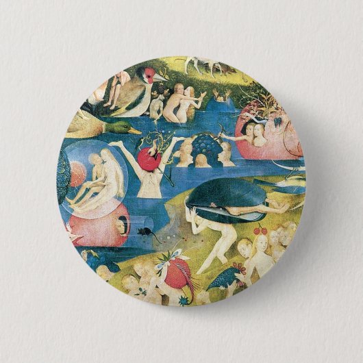 Der Garten der Irdischen Freuden Hieronymus Bosch Button (Vorderseite)