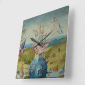 Der Garten der irdischen Freuden Quadratische Wanduhr (Winkel)