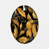 Der Garten der Katze Ornament Aus Metall (Vorderseite links)
