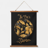 Der Garten der Katze Wandteppich Mit Holzrahmen (Vorderseite)