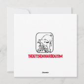 Der Garten der Küche Feiertagskarte (Rückseite)