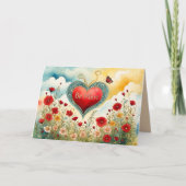 Der Garten der Liebe Feiertagskarte (Vorderseite)