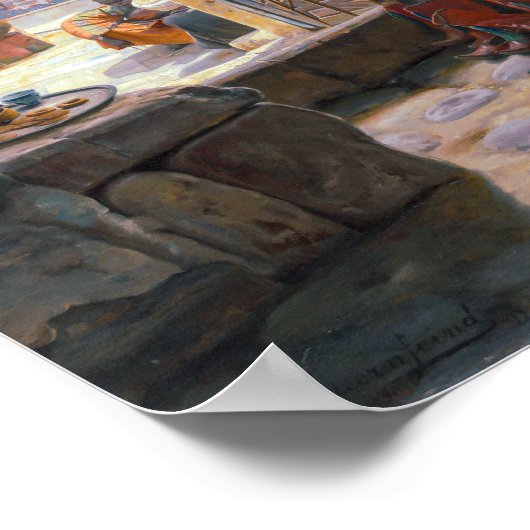 Der Garten der Moschee Damaskus | Bauernfeind | Poster (Ecke)