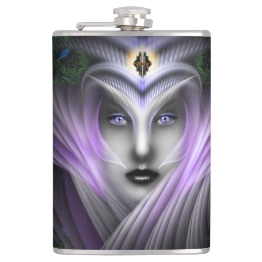 Der Garten der Träume 8oz Vinyl Wrapped Flask Flachmann (Vorderseite)