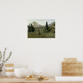 Der Garten der Villa d'Este, Tivoli, 1843 Poster (Küche)