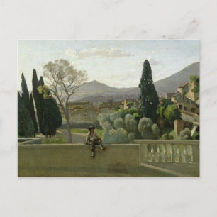 Der Garten der Villa d'Este, Tivoli, 1843 Postkarte