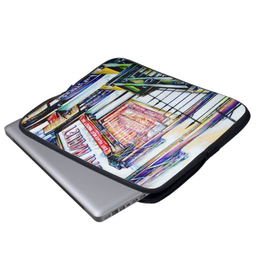 Der Garten der Weisheit im Ostdorf Laptopschutzhülle (Vorne Knopf)