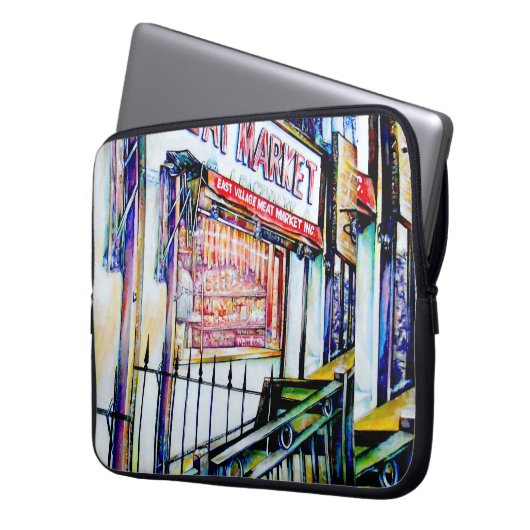 Der Garten der Weisheit im Ostdorf Laptopschutzhülle (Vorderseite Links)