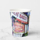 Der Garten der Weisheit im Ostdorf Pappbecher (Rückseite)