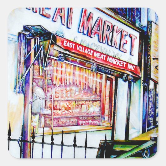 Der Garten der Weisheit im Ostdorf Quadratischer Aufkleber (Vorderseite)