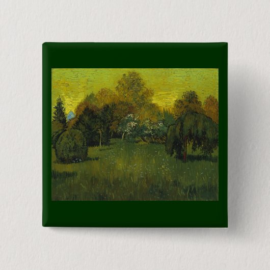 Der Garten des Dichters Van Gogh Button (Vorderseite)