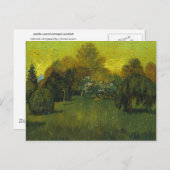 Der Garten des Dichters Van Gogh Postkarte (Vorne/Hinten)