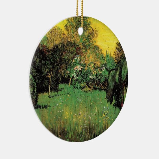 Der Garten des Dichters von Vincent van Gogh, grün Keramikornament (Rechts)