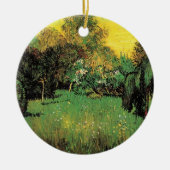 Der Garten des Dichters von Vincent van Gogh, grün Keramikornament (Vorne)