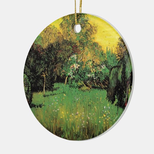 Der Garten des Dichters von Vincent van Gogh, grün Keramikornament (Links)