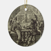 Der Garten des französischen Adels, c.1640 Keramikornament (Links)