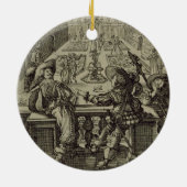 Der Garten des französischen Adels, c.1640 Keramikornament (Hinten)