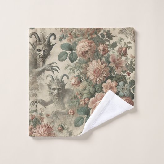 Der Garten des Goatmans - Gotisches Viktorianisch Badhandtuch Set (Waschlappen)