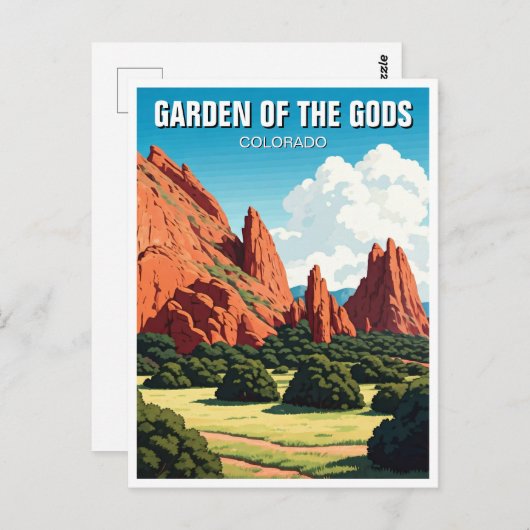 Der Garten des Gods Colorado Postkarte (Vorne/Hinten)