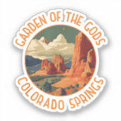 Der Garten des Gods Colorado Springs beängstigende Aufkleber (Vorderseite)