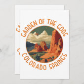 Der Garten des Gods Colorado Springs beängstigende Einladung (Vorne/Hinten)