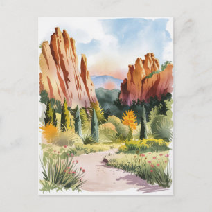 Der Garten des Gods Colorado Stylist Malerei Postkarte