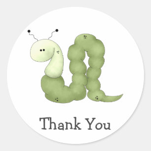 Der Garten des Gramms · Grüner Wurm Runder Aufkleber