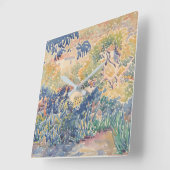 Der Garten des Künstlers am Heiligen-Clair | Quadratische Wanduhr (Winkel)